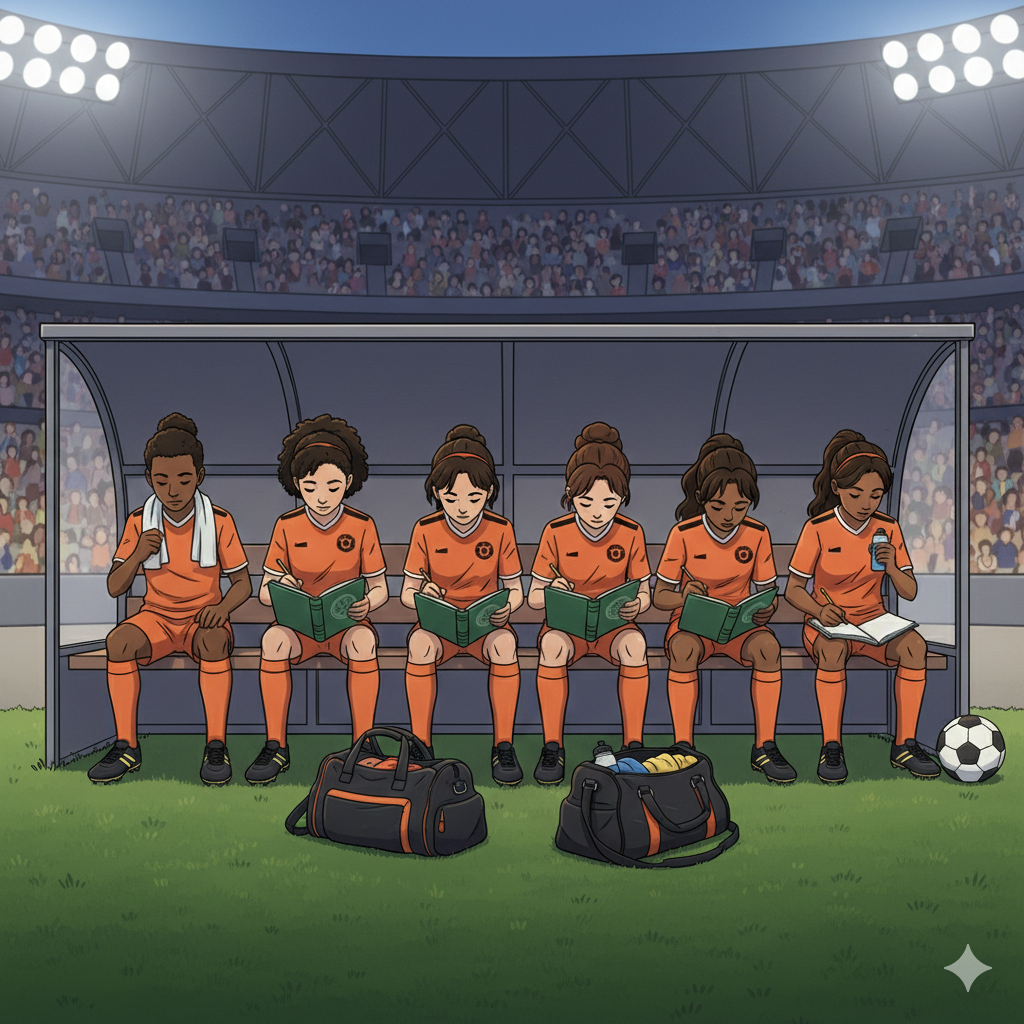 soccer players using zone 14 coaching journals