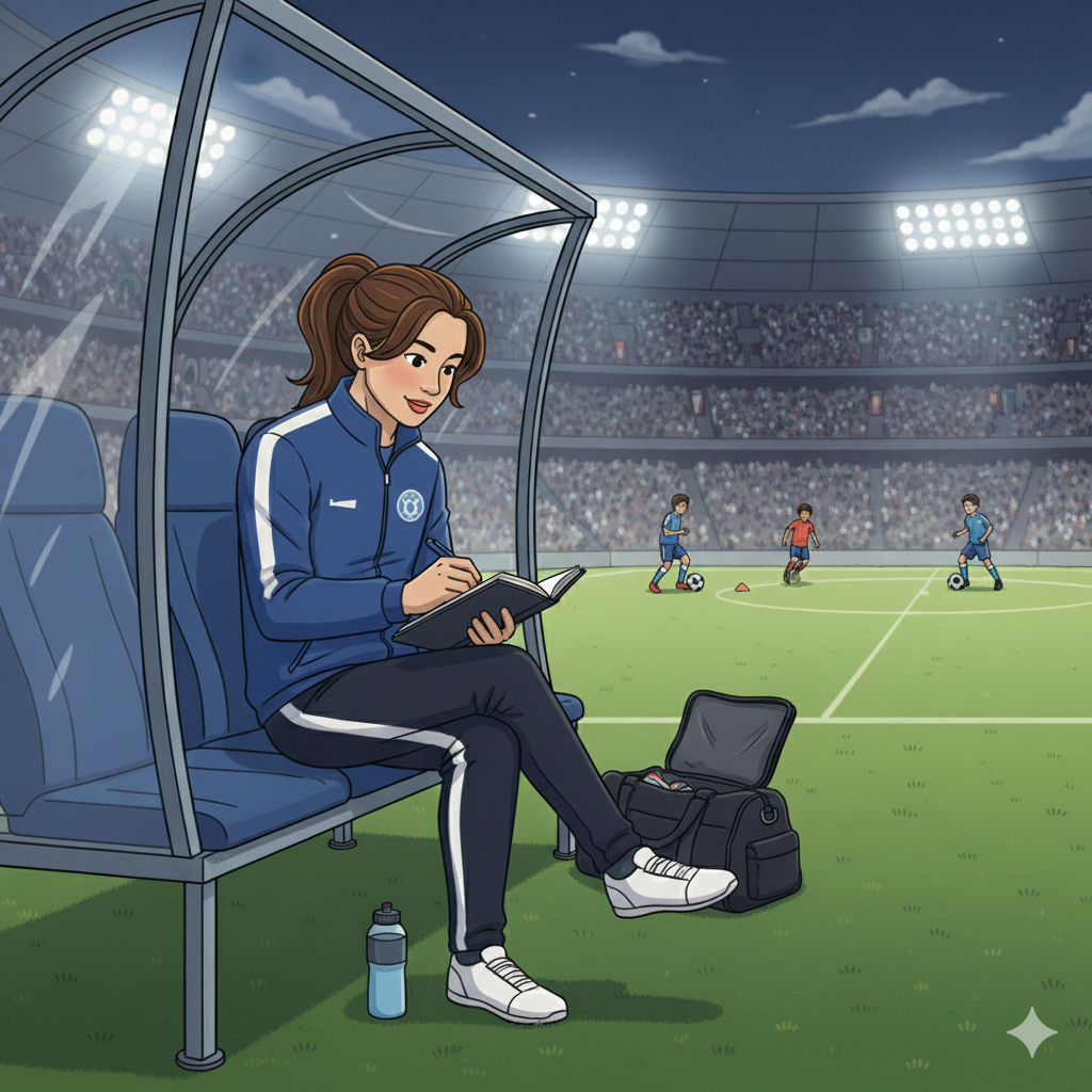 soccer coach using a zone 14 soccer journal