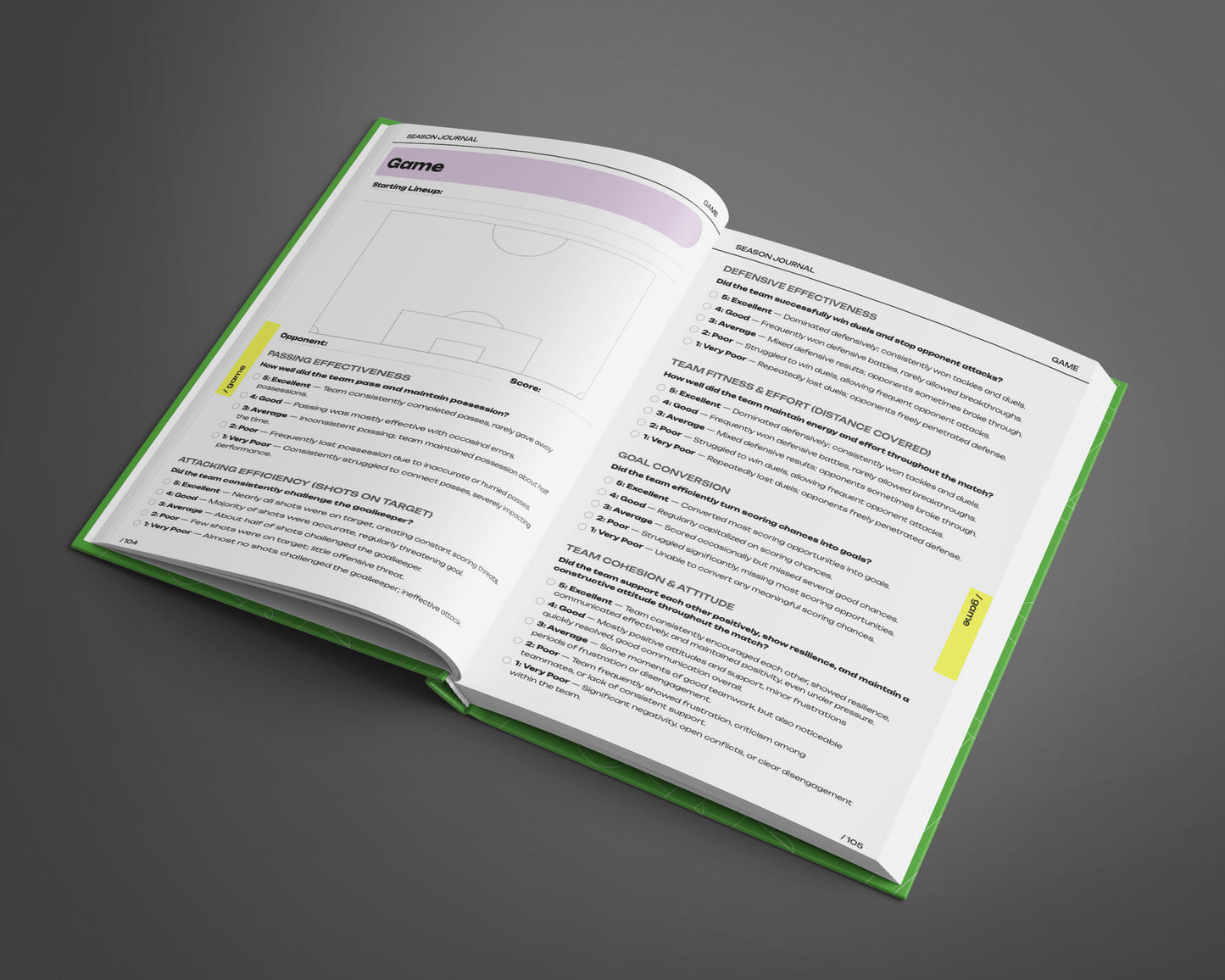 Hard Cover Coach's Journal