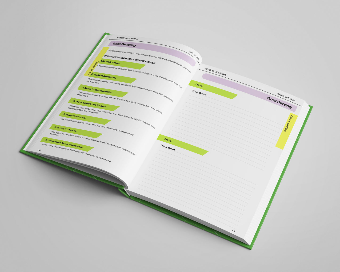 Soft Cover Soccer Player's Journal