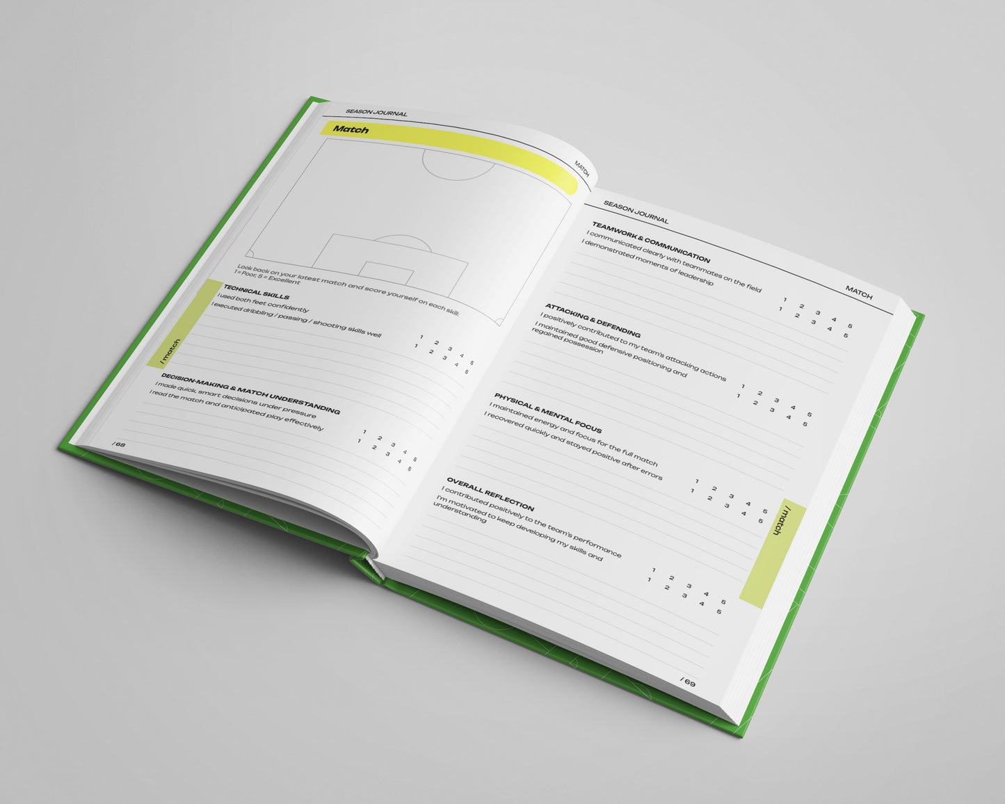 Soft Cover Soccer Player's Journal