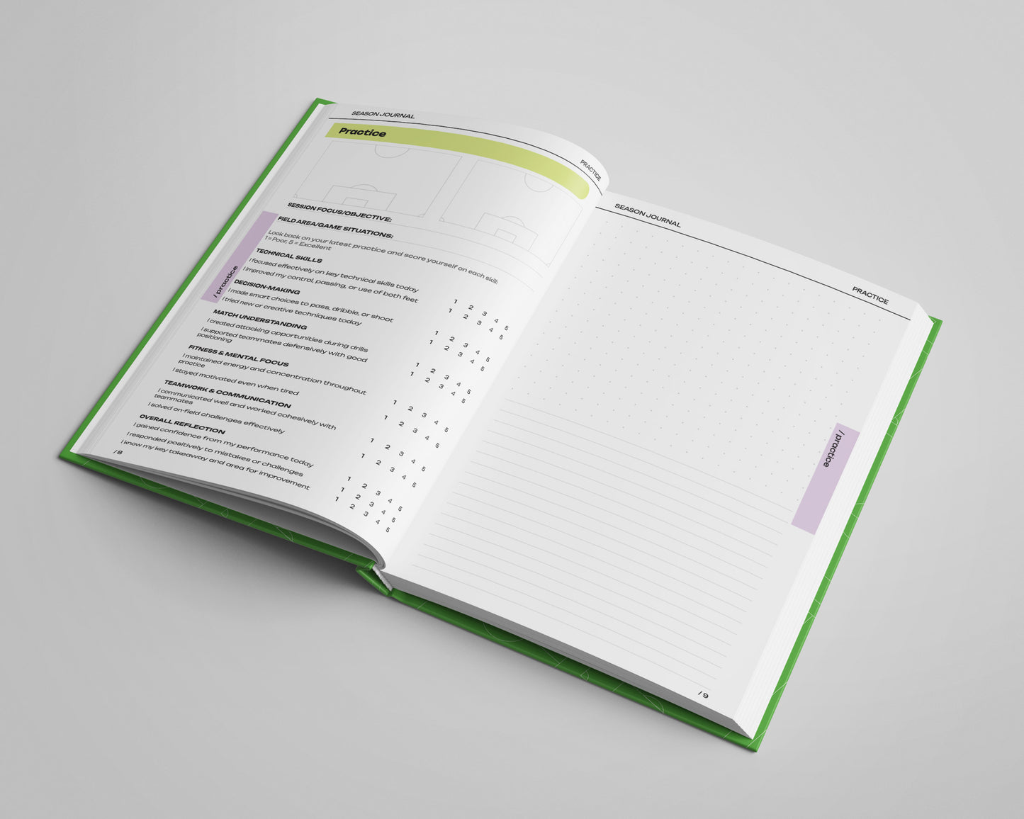 Soft Cover Soccer Player's Journal